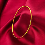 4Pcs/Lot Dubai Bangles for Women Men 24k Ethiopian Bracelets African Jewelry