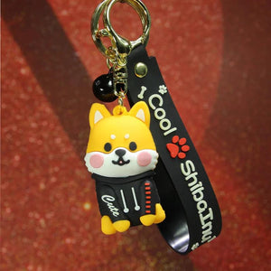 Cute Corgi Shiba Inu Keychains for Women