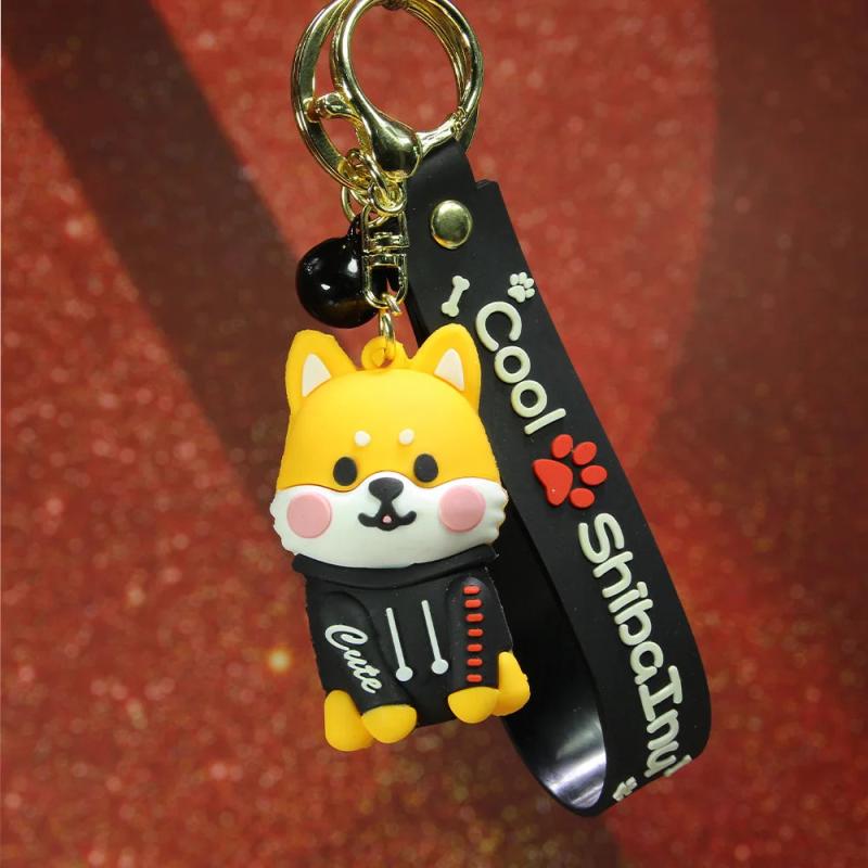 Cute Corgi Shiba Inu Keychains for Women