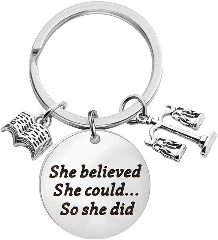 She Believed She Could So She Did Keychain Law School Graduation Gift