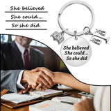 She Believed She Could So She Did Keychain Law School Graduation Gift