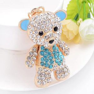Rhinestone Mini Bear Keychain Ladies Jewelry