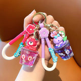 Strawberry Bear Sunflower Piggy Liquid Pearl Quicksand Keyring