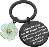 Ohana Keychain Hibiscus Charm Hawaiian Family Gift Boys Girls