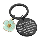 Ohana Keychain Hibiscus Charm Hawaiian Family Gift Boys Girls