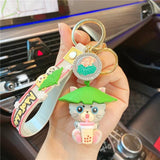 Cute Animal Doll Keychain for Car Men Women Couple Bag Pendant Gift