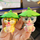 Cute Animal Doll Keychain for Car Men Women Couple Bag Pendant Gift