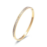Crystal Rhinestone Stainless Steel Bangle Bracelet