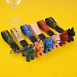 Bulldog Doll Keychain Bag Pendant Car Key Charm Gift Keyring Trinket