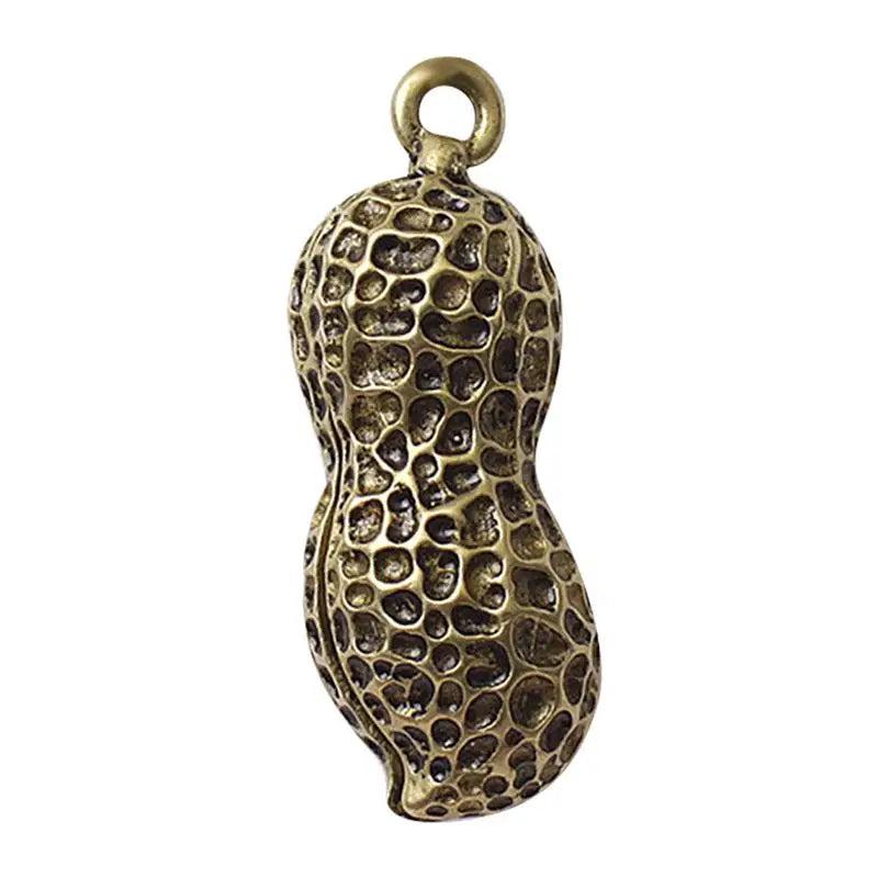 Brass Peanut Key Ring Pendant DIY Accessory
