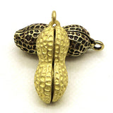 Brass Peanut Key Ring Pendant DIY Accessory