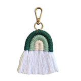Rainbow Tassel Keychain Macrame Holder Bag Wallet Purse Women Gift