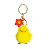 Cartoon Plush Mink Chicken Car Keychain Pair of Small Keychains