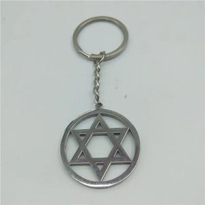 Fashionable Star of David Stainless Steel Keychain for Women