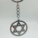 Fashionable Star of David Stainless Steel Keychain for Women