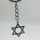 Fashionable Star of David Stainless Steel Keychain for Women