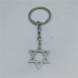 Fashionable Star of David Stainless Steel Keychain for Women