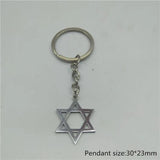 Fashionable Star of David Stainless Steel Keychain for Women