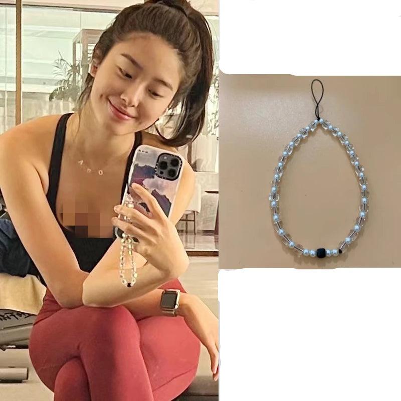 Rainbow Phone Chain DIY Pearl Lanyard for Women Unisex