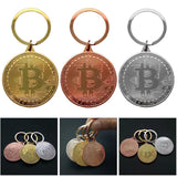 Bitcoin Coin Key Chain Collectible Coin Art Gift Metal Antique Home Decor