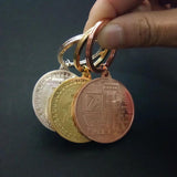 Bitcoin Coin Key Chain Collectible Coin Art Gift Metal Antique Home Decor