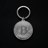 Bitcoin Coin Key Chain Collectible Coin Art Gift Metal Antique Home Decor