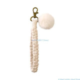 Boho Macrame Keychains for Car Purse Phone - KEYs Hairball Wristlet Strap Decor