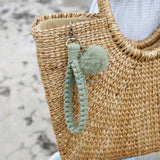 Boho Macrame Keychains for Car Purse Phone - KEYs Hairball Wristlet Strap Decor