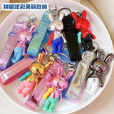 Colorful Rabbit Keychain for Keys Men Women Backpack Car Key Chain