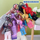 Colorful Rabbit Keychain for Keys Men Women Backpack Car Key Chain
