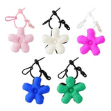 Green Couples Matching Bag Charm Flower Keychain Boyfriend Gift