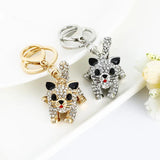 Rhinestone Crystal Cat Keychain Animal Key Chain Key Ring Holder