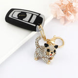 Rhinestone Crystal Cat Keychain Animal Key Chain Key Ring Holder