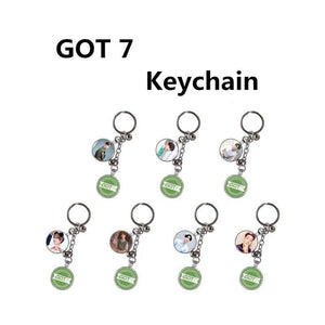 Kpop key chain Double Picture Metal Keychain Star Same Peripheral