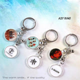 Kpop key chain Double Picture Metal Keychain Star Same Peripheral