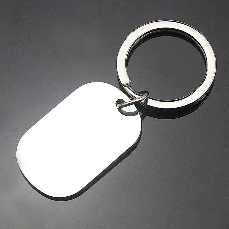 Stainless Steel Blank Dog Tag Key Chain