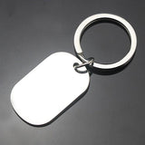 Stainless Steel Blank Dog Tag Key Chain