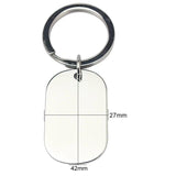 Stainless Steel Blank Dog Tag Key Chain