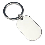 Stainless Steel Blank Dog Tag Key Chain