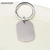 Stainless Steel Blank Dog Tag Key Chain