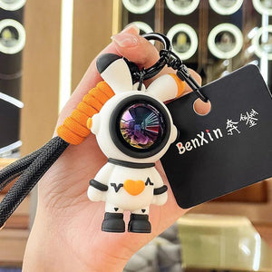 Lightning Rabbit Silicone Doll Keychain Soft Rubber Girl Heart Key Chain Pendant