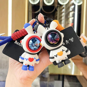 Lightning Rabbit Silicone Doll Keychain Soft Rubber Girl Heart Key Chain Pendant