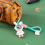 Lightning Rabbit Silicone Doll Keychain Soft Rubber Girl Heart Key Chain Pendant