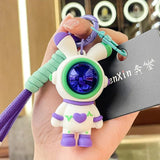 Lightning Rabbit Silicone Doll Keychain Soft Rubber Girl Heart Key Chain Pendant