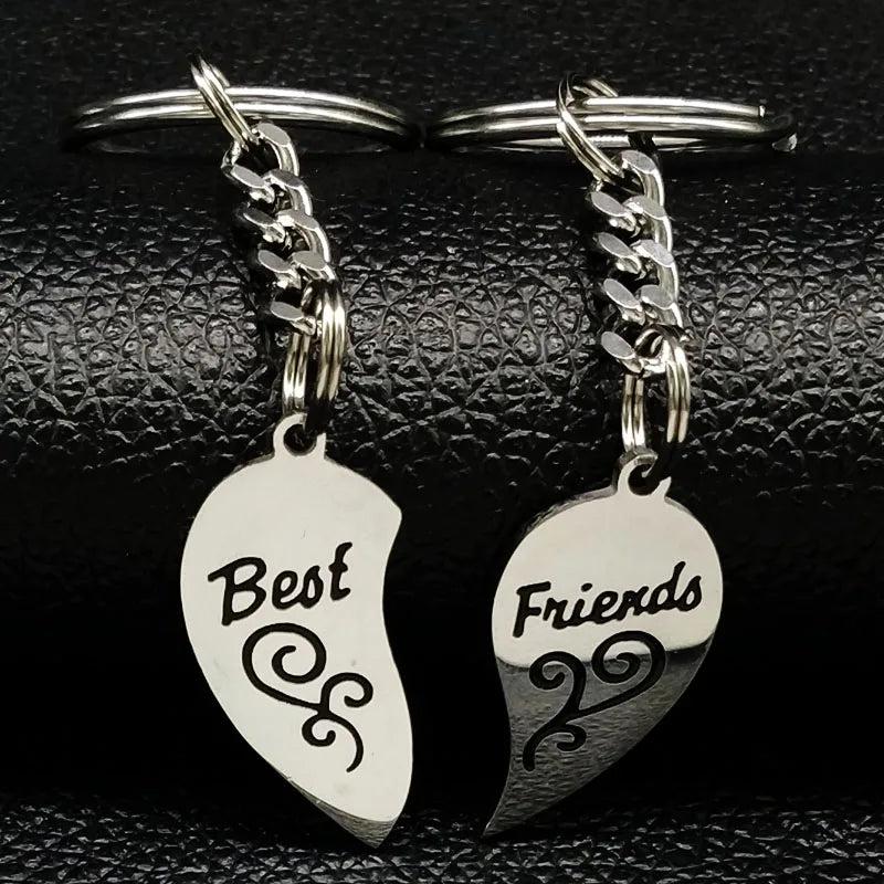 Heart Key Chain Jewelry Gift for Women, 2 PCS