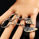 Heart Key Chain Jewelry Gift for Women, 2 PCS