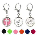 Owl Bell Key Chain Essential Oil Perfume Diffuser 30mm Magnetic Locket