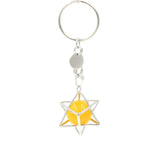 Natural Stones Merkaba Star Keychain Quartz Crystal Keyring