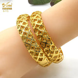24K Dubai Plated Bangles Bracelet for Women African Indian Bangle Jewellery