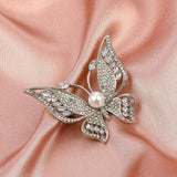 Wedding Animal Pearl Rhinestone Brooch Butterfly Sparkling Insect Clothing Acces